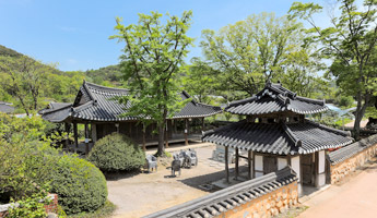위에서 내려다본 한옥마을 전경