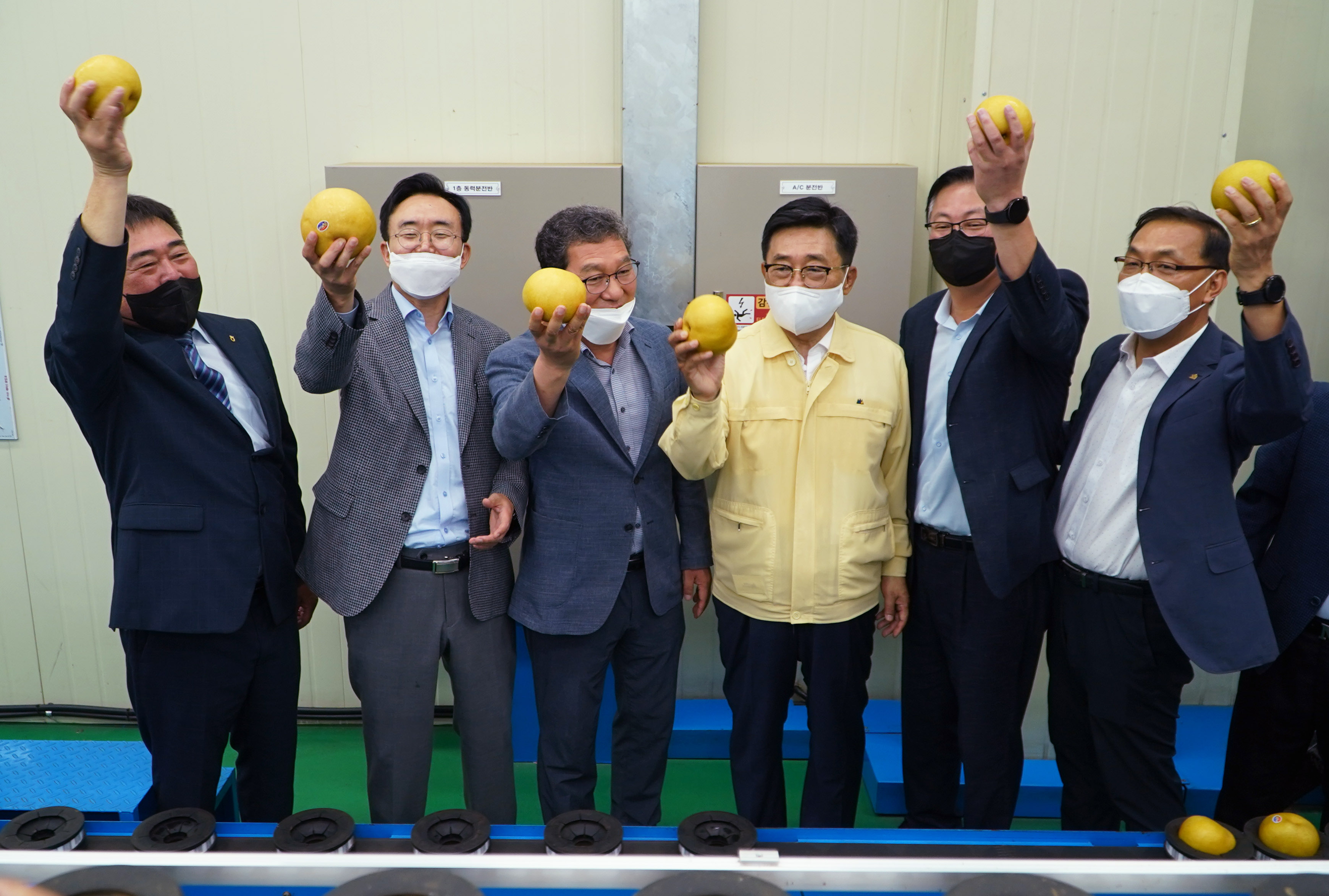 2022년 나주배 대미 수출 첫 상차 기념행사