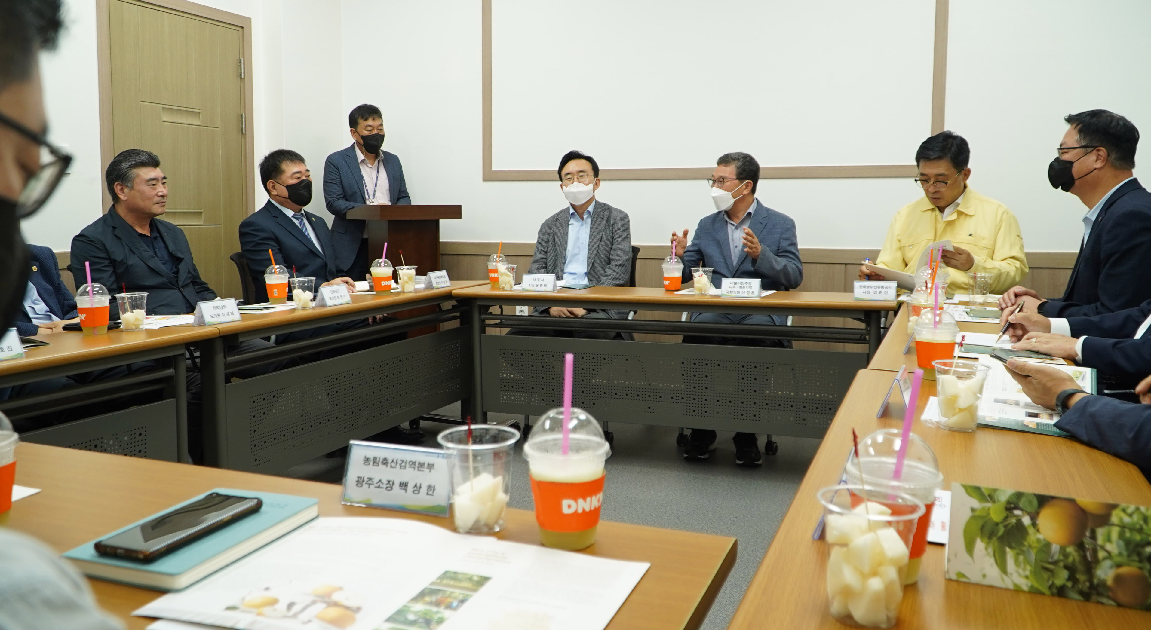 2022년 나주배 대미 수출 첫 상차 기념행사