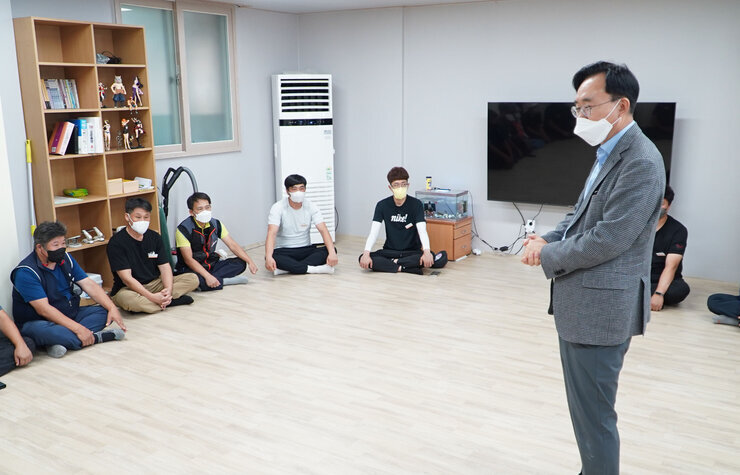 위생매립장, 미화요원대기실 현장방문