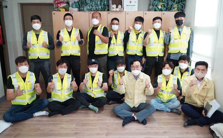 위생매립장, 미화요원대기실 현장방문