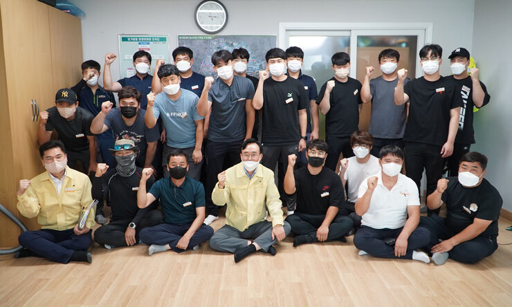 위생매립장, 미화요원대기실 현장방문