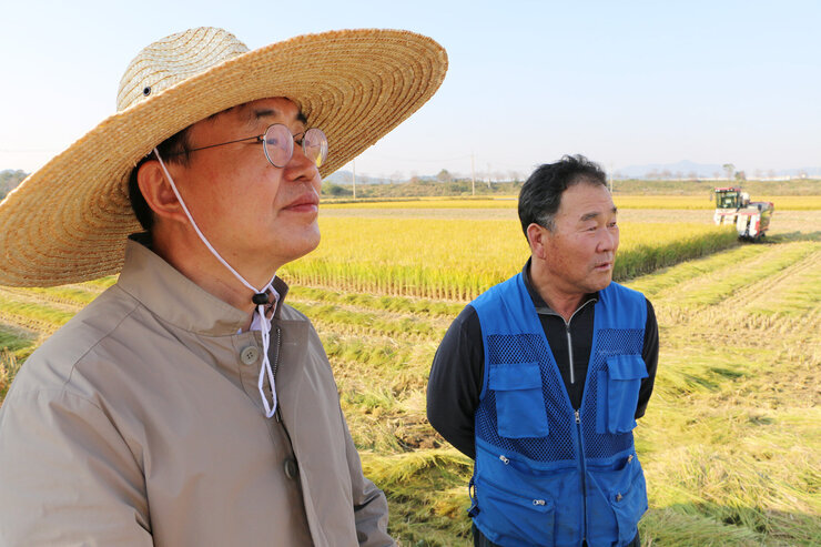 수확철맞이 벼농가 현장 방문