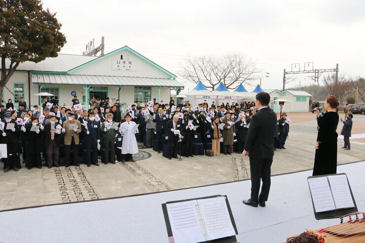 제104주년 삼일절 기념식 시립예술단의 기념공연 모습 전면