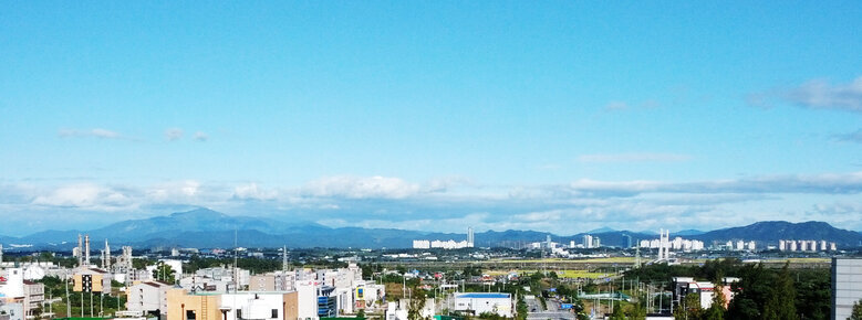 10월 13일 건물 옥상에서 찍은 혁신도시의 전경