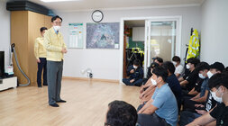 위생매립장, 미화요원대기실 현장방문