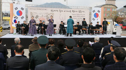 제104주년 삼일절 기념식 나주시장의 기념사 근접 모습