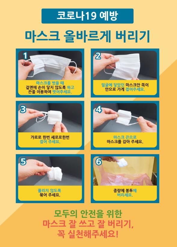 마스크 올바르게 버리기
