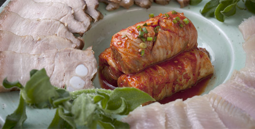 먹음직스러운 홍어삼합