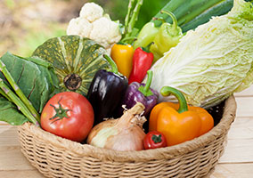 바구니에 담긴 농산물
