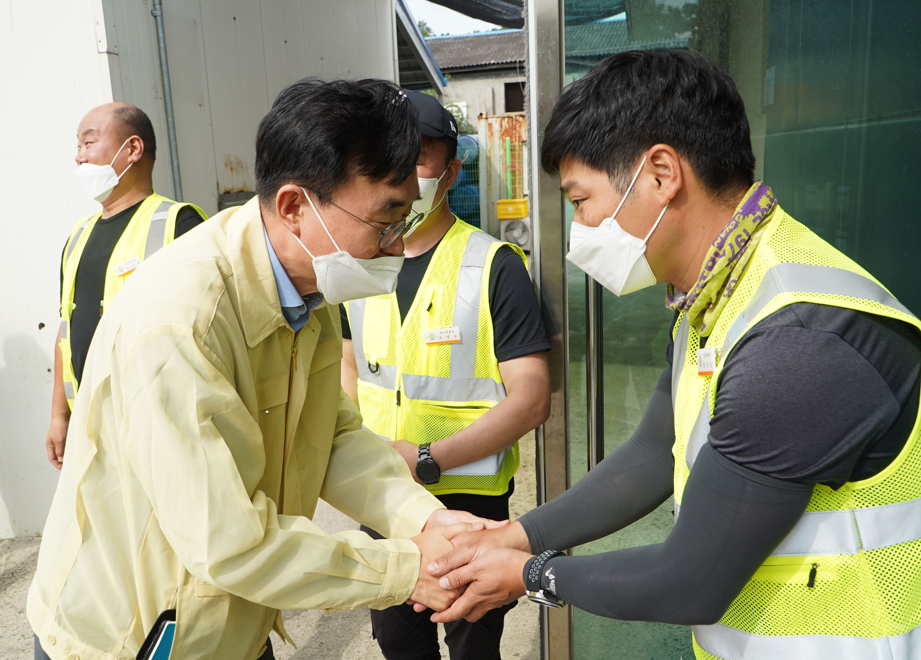 위생매립장, 미화요원대기실 현장방문