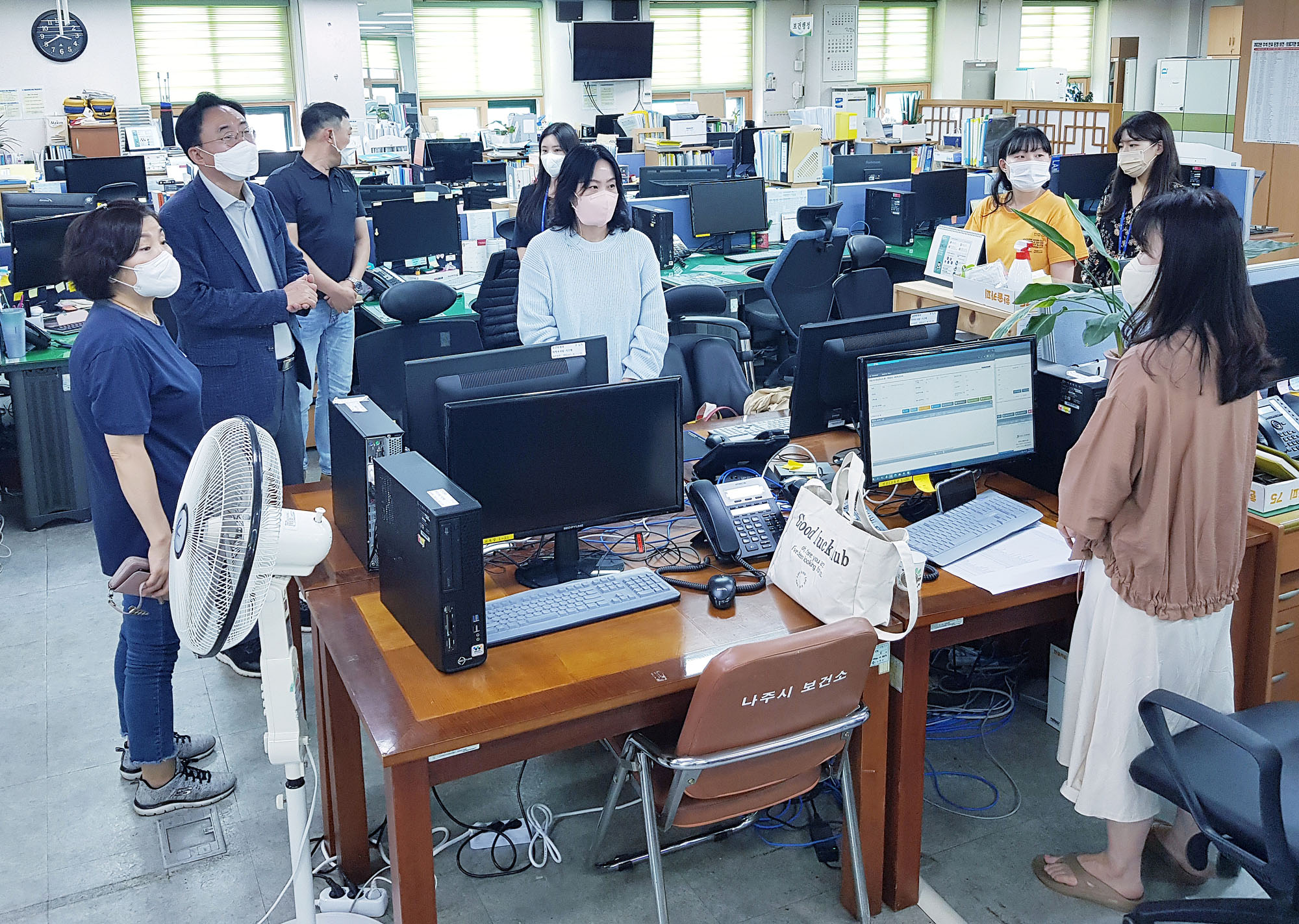 명절 연휴 보건소 근무자 격려 방문