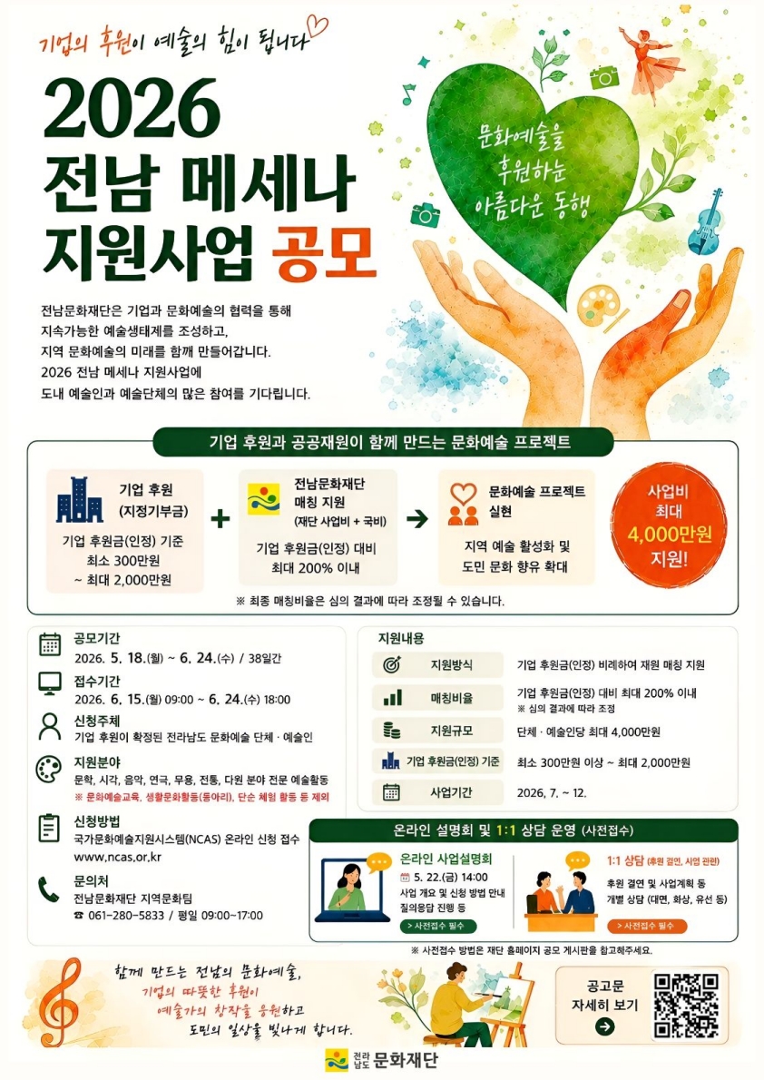 전남 메세나 지원사업
