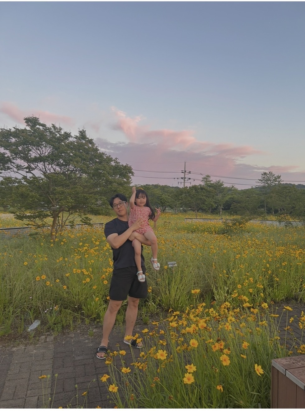 죽산보 인근 꽃밭