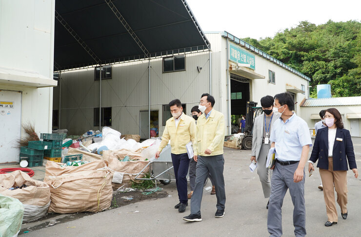 위생매립장, 미화요원대기실 현장방문