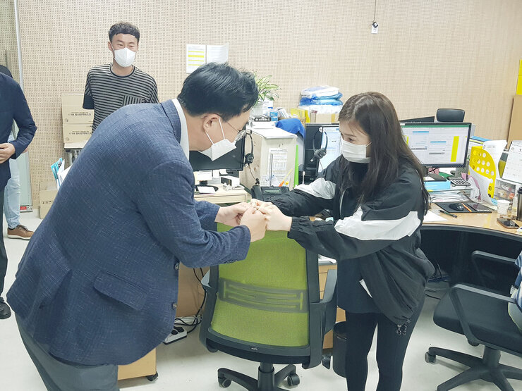 명절 연휴 보건소 근무자 격려 방문