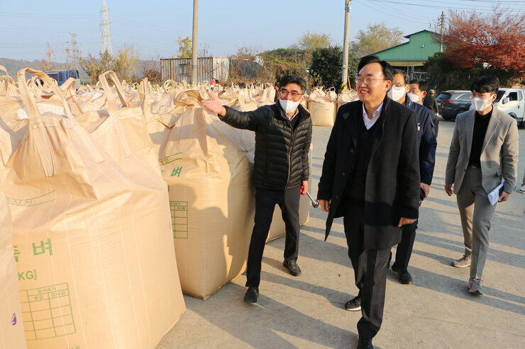 공공비축미 수매현장 방문