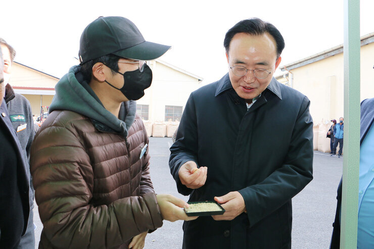 공공비축미 수매현장 방문(산포면)