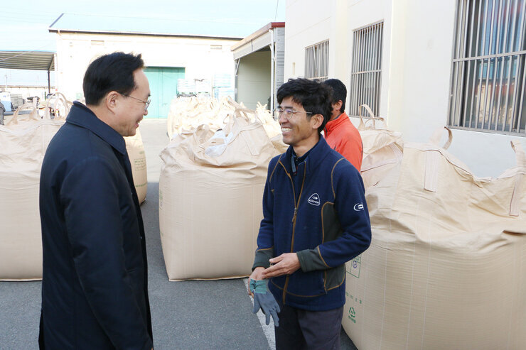 공공비축미 수매현장 방문(산포면)