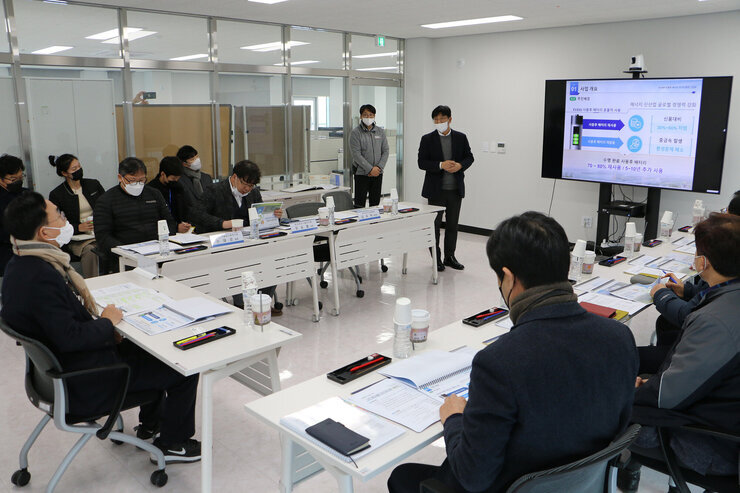나주 에너지밸리 연구기관 방문 회의 모습 전체