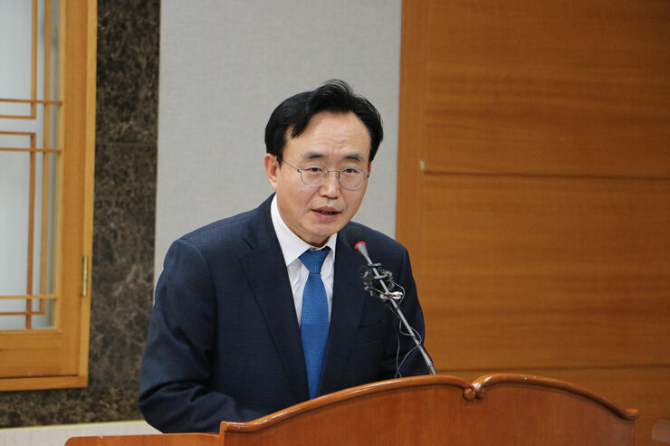 2023년 신년 기자회견 나주시장 인사말 근접