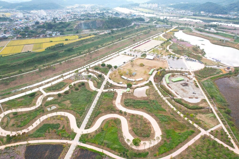 영산강정원 입구 상징 표지석 설치…영산강 르네상스 본격화