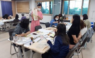 <2022 나주시청년희망학교 전통채색화 - 5번째 수업 >