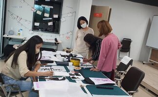 <2022 나주시청년희망학교 수묵캘리그라피 자격증과정 - 2번째 수업 >