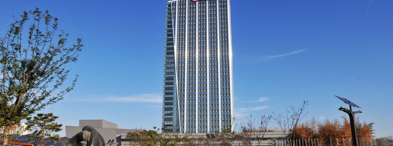 혁신도시의 한국전력공사 고층 건물의 전경 사진