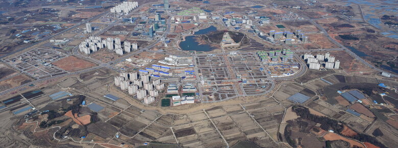 혁신도시의 항공 촬영 사진