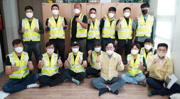 위생매립장, 미화요원대기실 현장방문