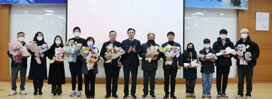 표창대상자와 나주시장 기념촬영 모습