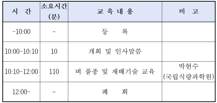 교육일정표
